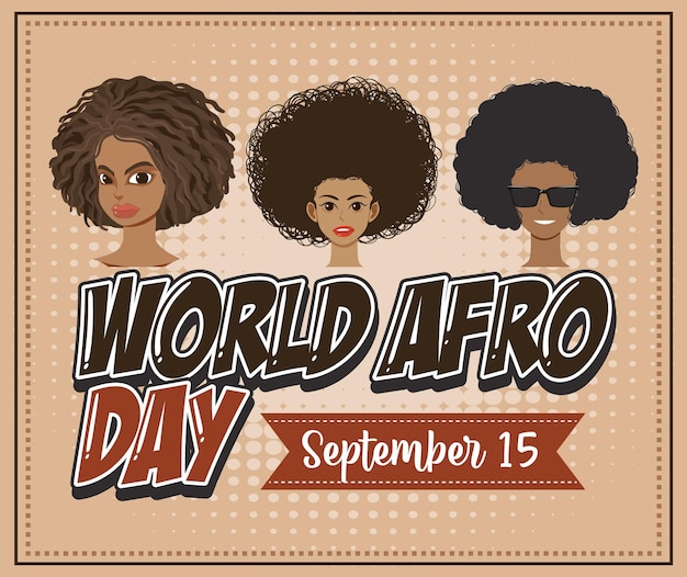 World Afro Day September 15 Banner Design