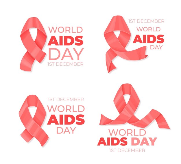 World aids day badge collection