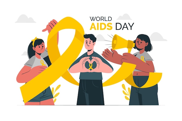 World aids day concept illustration