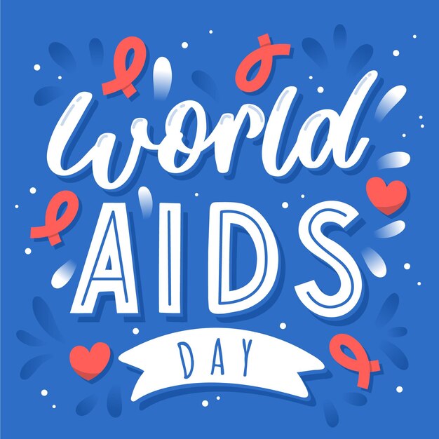 World aids day event lettering