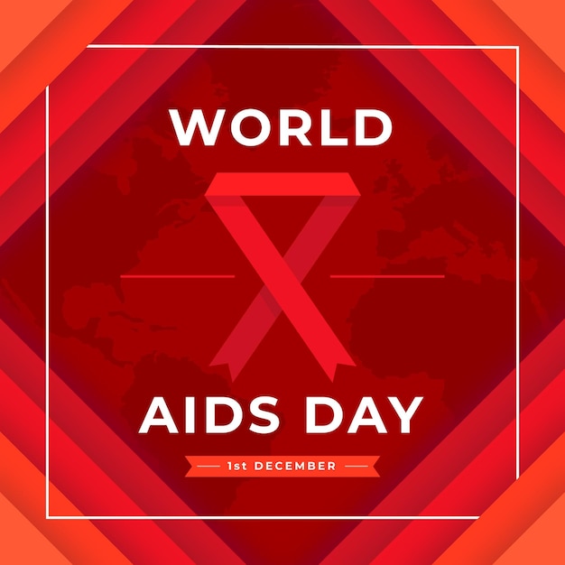 Free Vector world aids day event in paper style