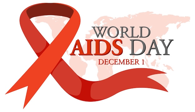 Free Vector world aids day poster design