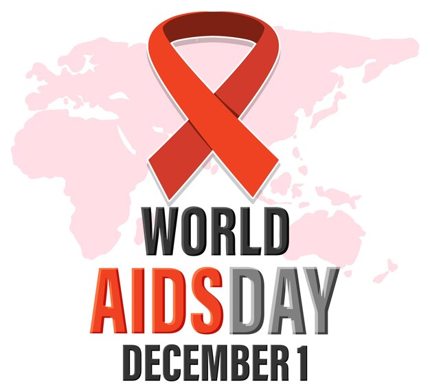 Free vector world aids day poster design