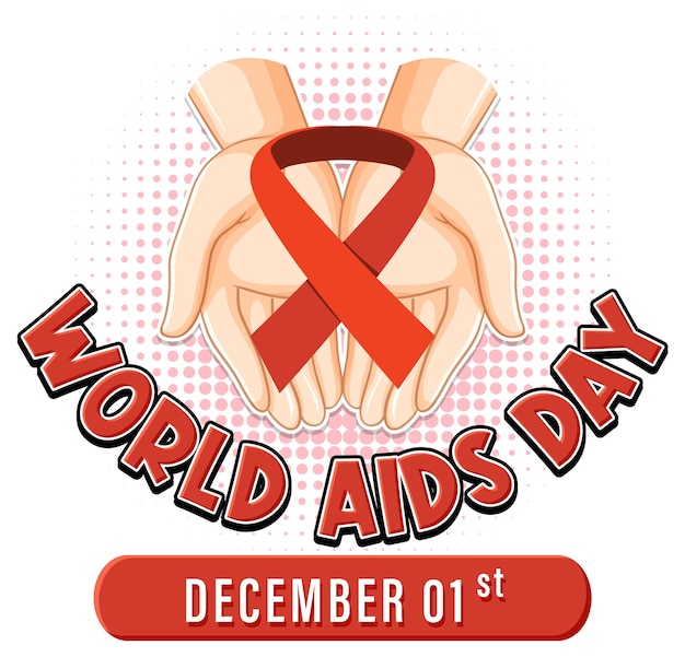 Free vector world aids day poster design