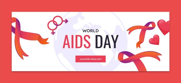 World aids day social media cover template