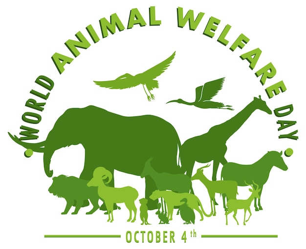 Free Vector world animal welfare day concept vector