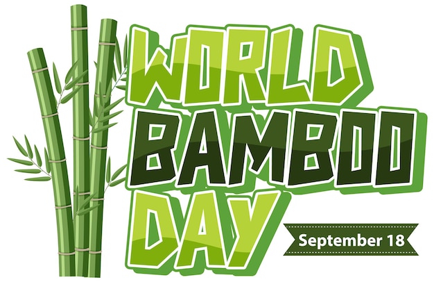 World bamboo day logo banner