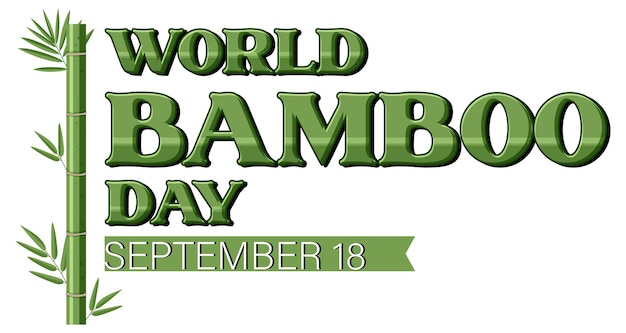 World Bamboo Day September 18 Banner Design