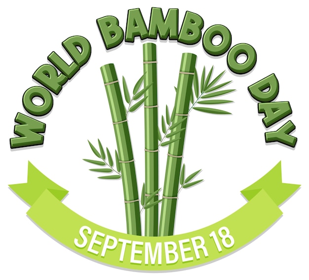 World Bamboo Day September 18 Banner Design