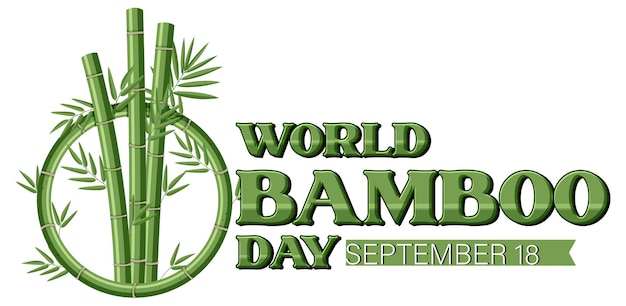 World Bamboo Day September 18 Banner Design