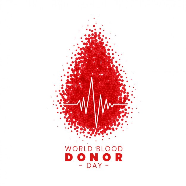 World blood donor day concept poster design