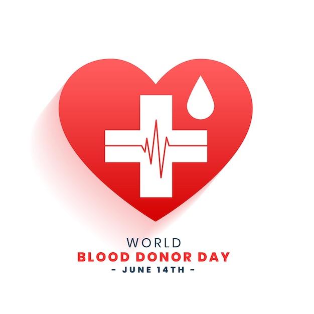 Free Vector world blood donor day concept poster design