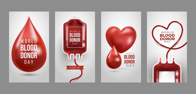 World blood donor day realistic ig stories