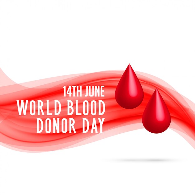 World blood donor day with blood drop