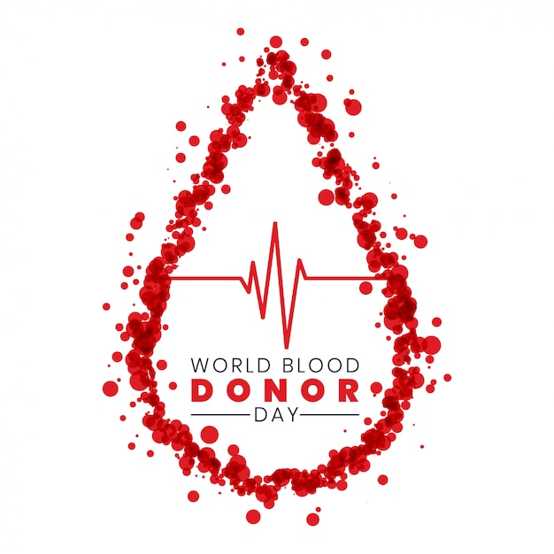 Free vector world blood donor day