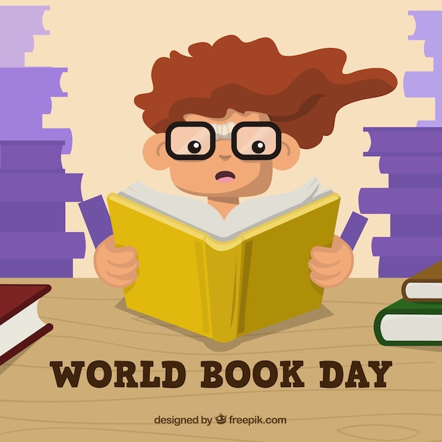 Free Vector world book day background