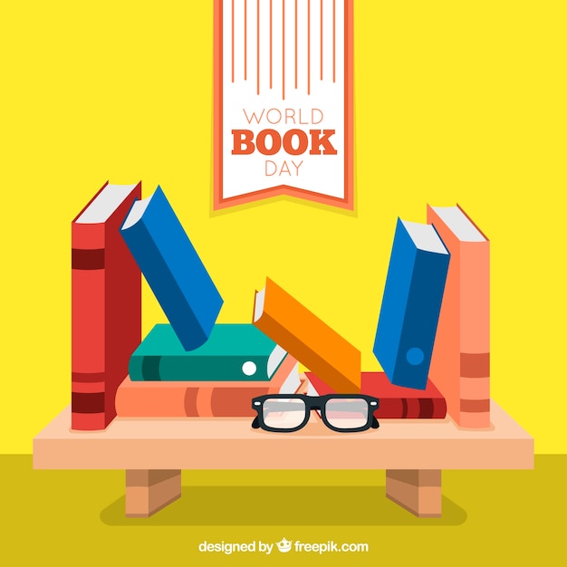 Free Vector world book day background