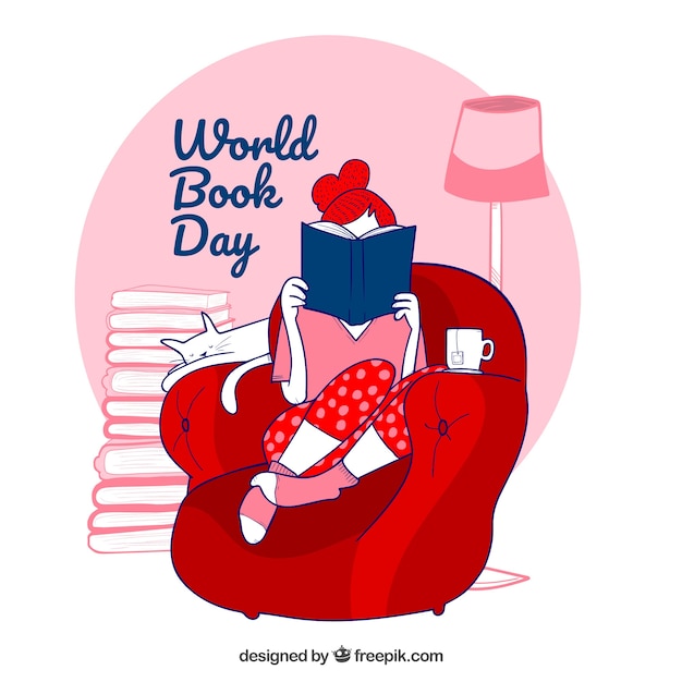 Free Vector world book day background