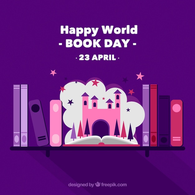 World book day flat background