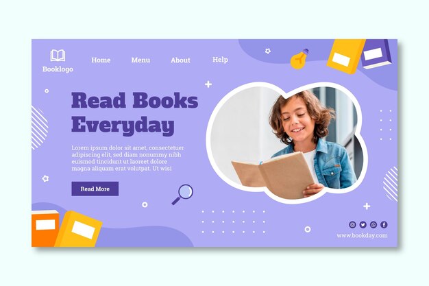 World book day landing page template