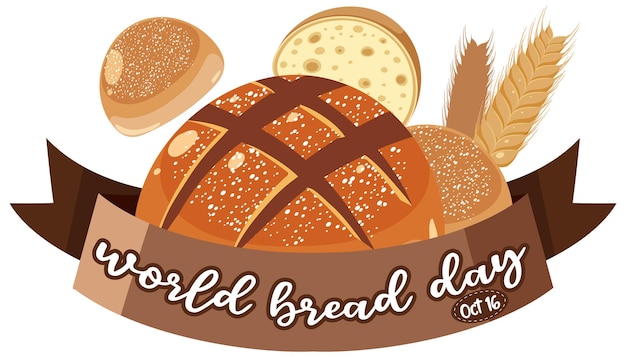 Free Vector world bread day banner design