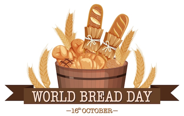 World bread day poster design