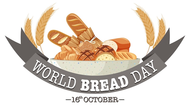 World bread day poster template