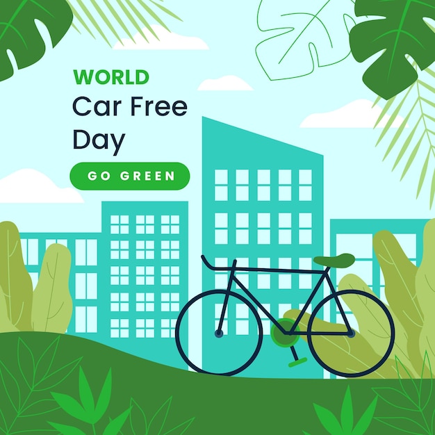 Free Vector world car free day event