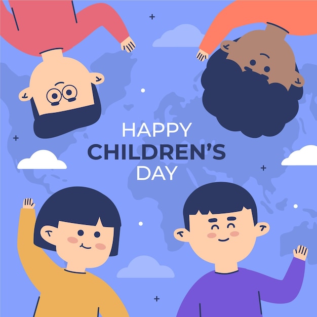 World childrens day illustration design