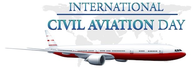 Free vector world civil aviation day banner design