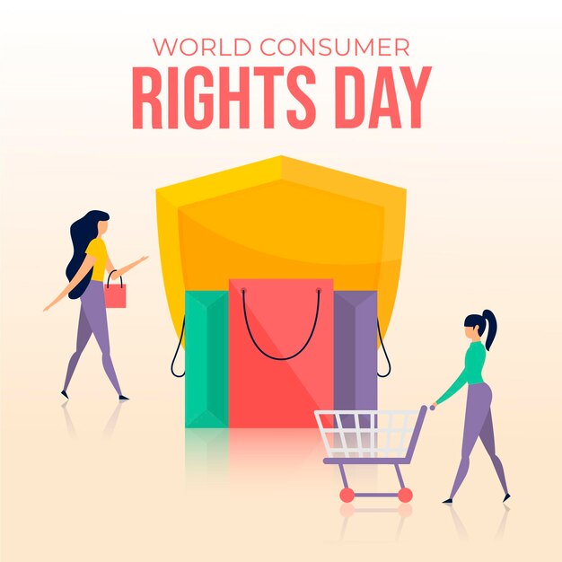 World consumer rights day illustration