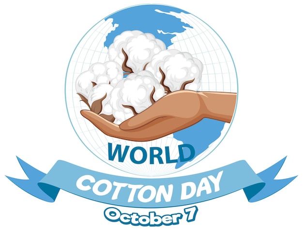 Free Vector world cotton day banner template