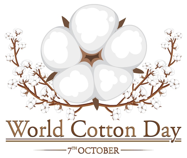 Free vector world cotton day banner template