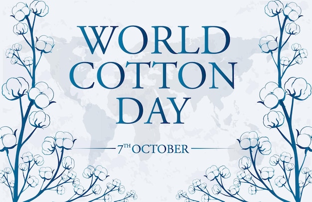 Free vector world cotton day banner template