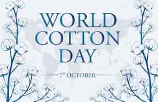 Free vector world cotton day banner template