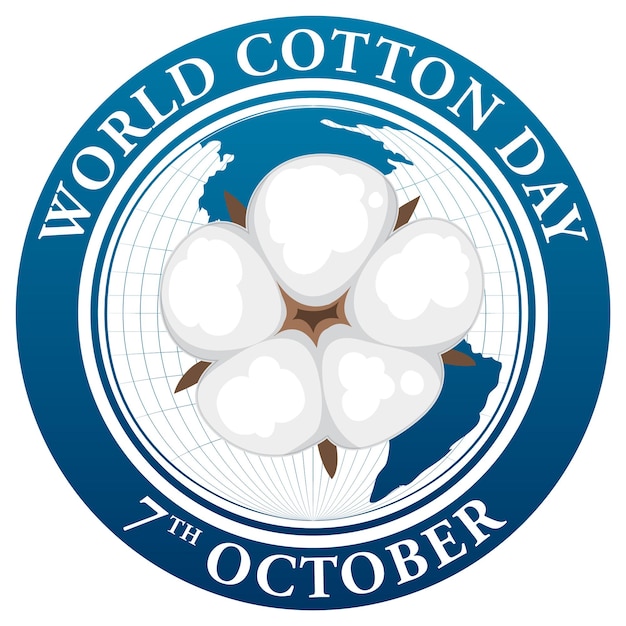 Free Vector world cotton day banner template