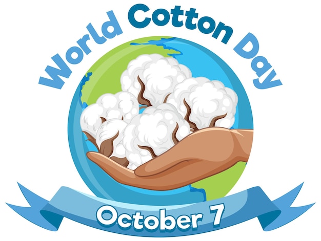 Free vector world cotton day banner