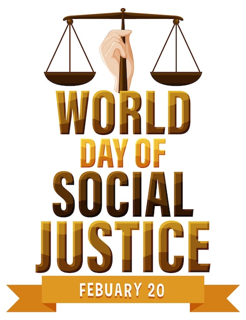 Free vector world day of social justice banner