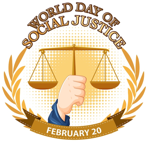 Free vector world day of social justice banner