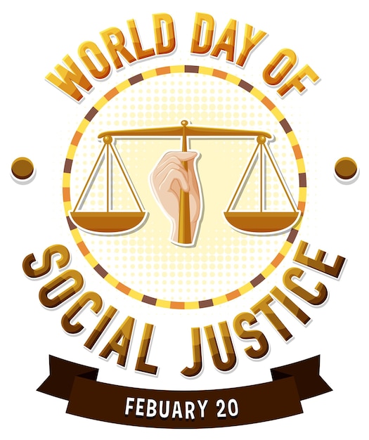 Free vector world day of social justice banner