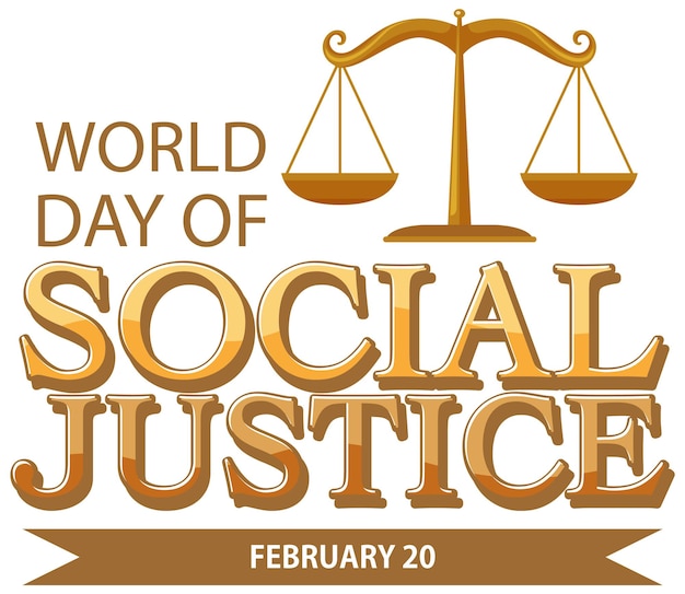 Free Vector world day of social justice banner