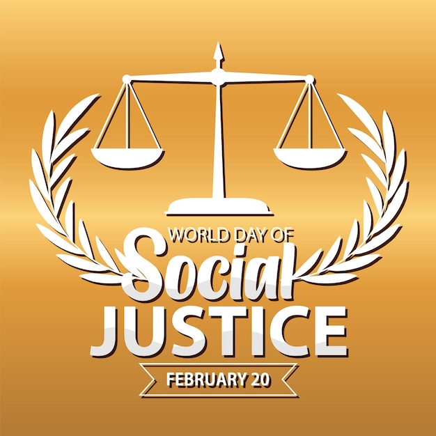 Free vector world day of social justice banner