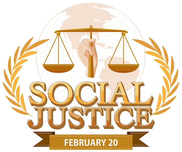 Free Vector world day of social justice banner