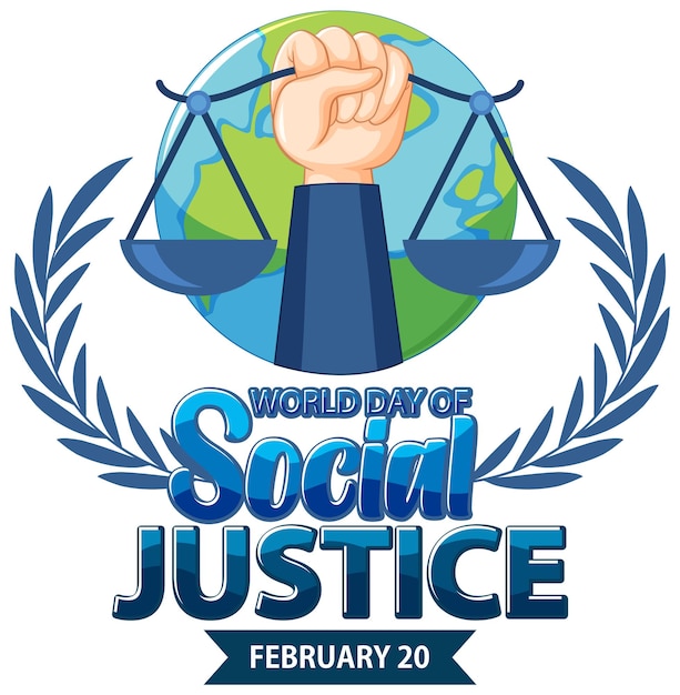 Free Vector world day of social justice banner