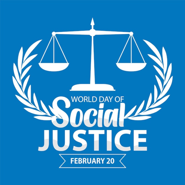 Free vector world day of social justice banner