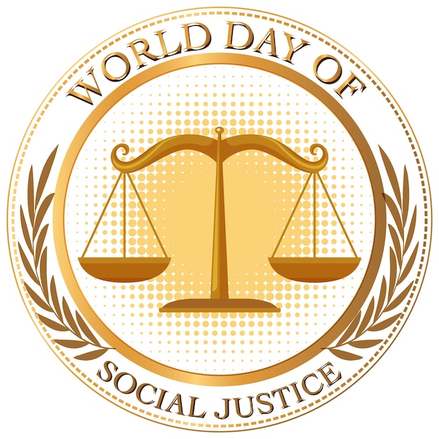 Free Vector world day of social justice banner