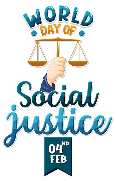 Free vector world day of social justice banner