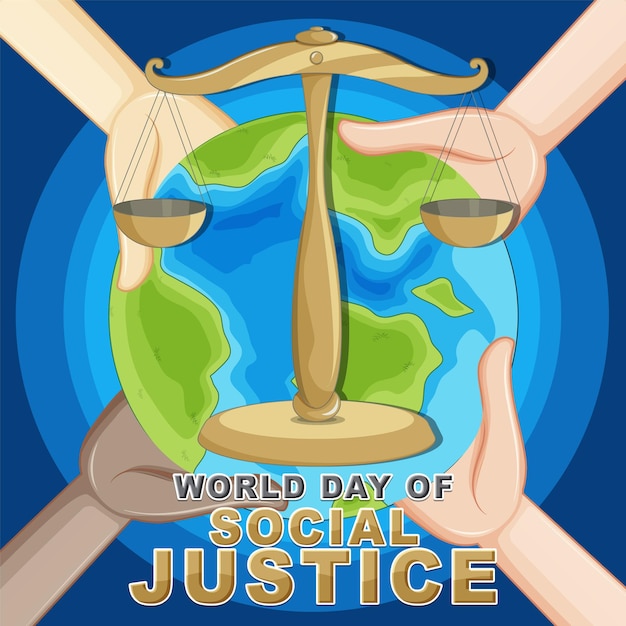 Free vector world day of social justice poster