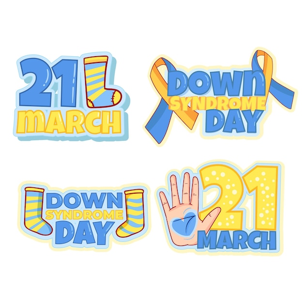 World down syndrome day badge set