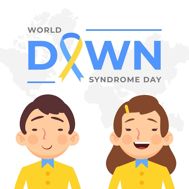 World down syndrome day flat kids